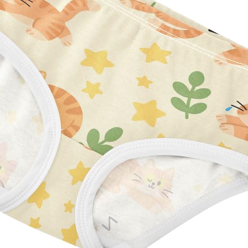 Girls' Underwear Cute Cat Yellow Toddle Brief Panties 203012024