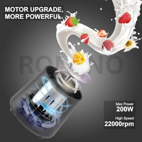 Image of Vankor USB Rechargeable Blenders for Smoothies and Juices, Juicer Mixer Grinder Mini Portable Juicer Blender, Portable Blender, Personal Size Mini Juice Mixer, Electric Fruit Juicer Machine