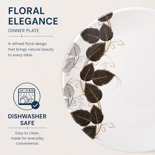Image of Golden Fish 12 Pieces Dining Set for 4 | Full Plates with Veg Bowls & Eating Spoons Combo | Basic Dinnerware Set for Daily Meals | Lightweight, Easy to Use & Ideal for Home, Hostel & Gifting 56