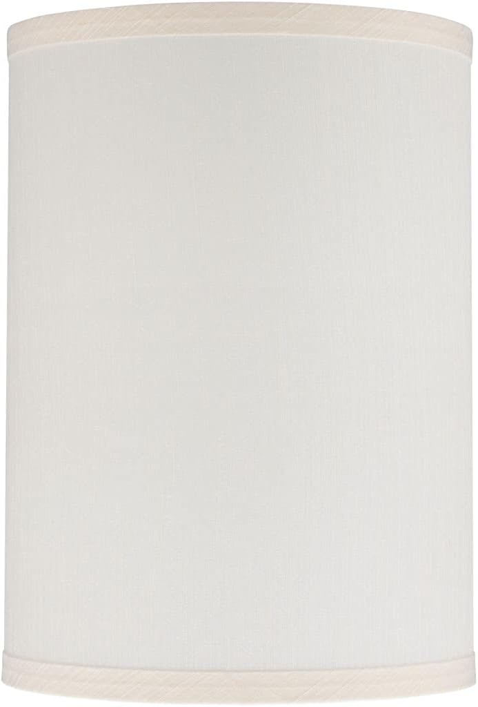 Aspen Creative 31278 Transitional Hardback Drum (Cylinder) Shape Spider Construction Lamp Shade in Eggshell, 8" wide (8" x 8" x 11")