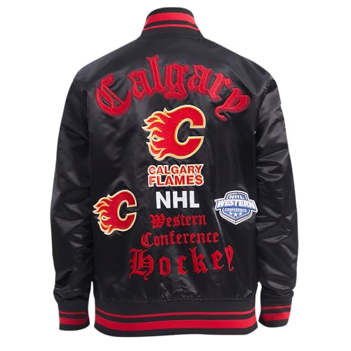 Image of Pro Standard Mens NHL Old English Satin Jacket