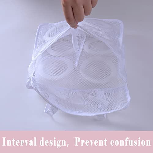 Yonchic 2-Piece Sneaker Washing Bag, Fabric Durable And Reusable Mesh Laundry Bags With Zipper, Travel Organization Bag (Medium) #TOP4