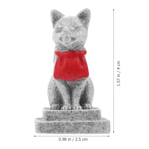Estatuas de Zorros Sagrados Inari Kit de Resina 2 Piezas miniatura 7