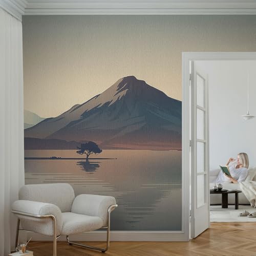 Revestimiento de pared autoadhesivo de paisaje de montaña mural 152x104 cm 4