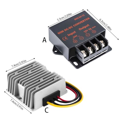 Convertidor reductor de 24 V a 12 V listo para montaje en electrónica de vehículos y barcos 3