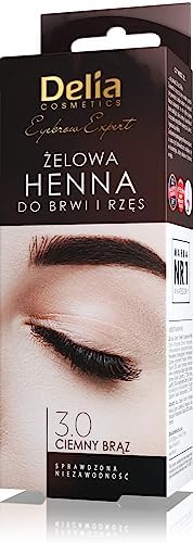 Delia Cosmetics - BLACK Eyebrow & Eyelashes Tint, Innovative Formula, Easy 15 Applications, Full Treatment Kit