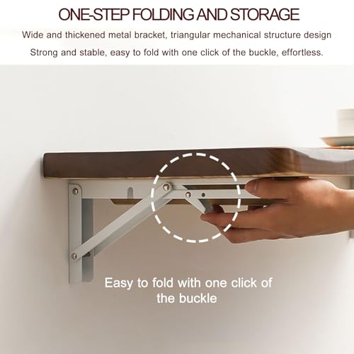 Bureau pliant mural bois massif LWX, solution pour petits appartements