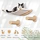 Shulltji Katzen Kletterwand Set, 55cm x 46cm Katzenhängematte & 2 Katzenleiter, Kratzbaum, Kängematten Katzen Wand bis zu 35kg, Katzen Wandelemente zum Schlafen und Ausruhen(XL,Beige)