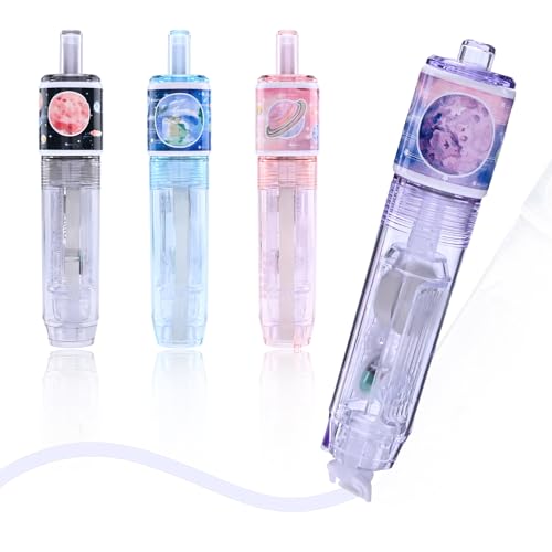 Temiary 4 Pack White Correction Tapes Pen, 19.8 Feet, Quick Dry White Smooth Pull Out Tape Pens for Writing, Aesthetic Easy to Use Applicator for Instant Corrections School Supplies (Planet Series)