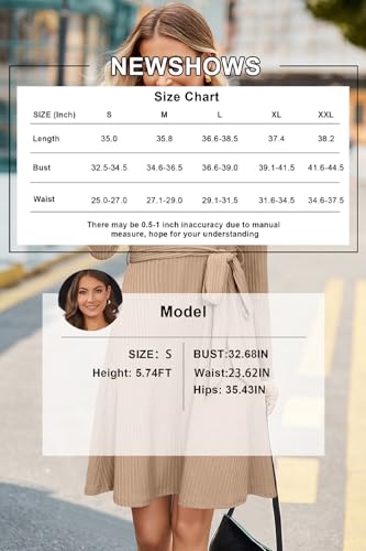 Image of Newshows Women's Sweater Pockets Fall Winter Teacher Work Casual Dress