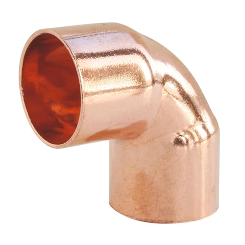 SOMATHERM FOR YOU, Raccord cuivre à souder 90° double femelle Ø28 petit rayon - Idéal pour plomberie et réseaux d'eau sanitaire ou de chauffage - Conforme NF - Installation facile
