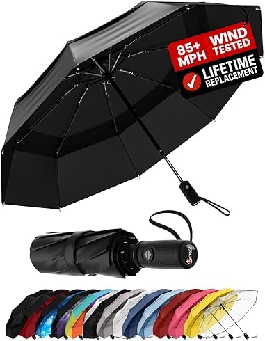 Repel Umbrella Windproof Travel Umbrellas for Rain - Easy Auto Op...