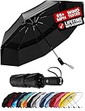 Repel Umbrella Windproof Travel Umbrellas for Rain - Easy Auto Open Close, Durable & Compact Umbrella, Strong Fiberglass Frame, Waterproof Canopy - Backpack, Purse, Portable Umbrella for Travel