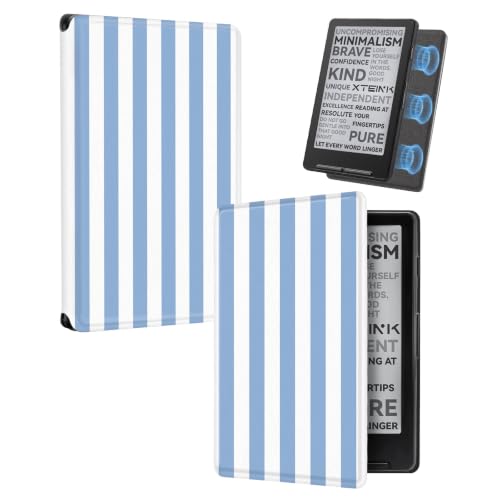 Image of CoBak Magnetic Case for XTEINK X4, Ultra-Lightweight Protective Cover for Xteink X4 E-Reader, Secure Magnetic Attachment(Blue & White)
