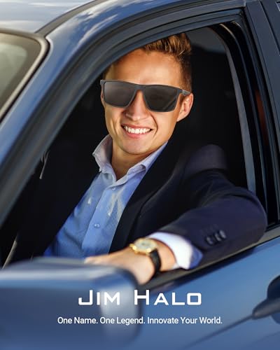 JIM HALO Retro Polarized Sunglasses for Men Women Square Lightweight Sun Glasses for Driving Fishing UV400 Protection2