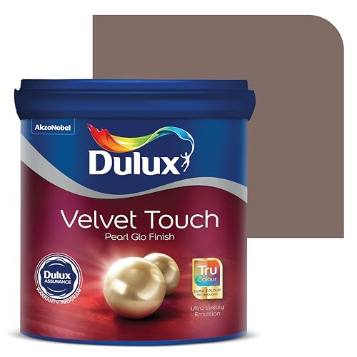 Image of Dulux Velvet Touch Pearl GLO Interior Emulsion Paint (10L, Lovely Camel) - Luxurious soft-sheen wall paint, highly durable, washable, rich, intense colors, with 6-year warranty