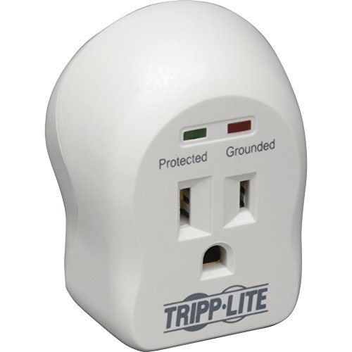 Tripp-Lite Spike Cube Series 1-Outlet Personal Surge Protector, Direct Plug-in, 600 J, 2 Diagnostic LEDs