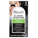 Bioré Deep Cleansing Charcoal Pore Strips for Instant Pore Unclogging and Blackhead Removal (8 Count)