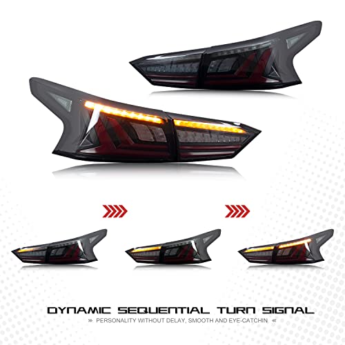 Inginuity Time Led Smoked Tail Lights For Nissan Altima 2019 2020 2021 2022 2023 Start-Up Animation Sequential Indicator Rear Lamps Assembly Accessary #TOP2