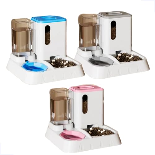 2em1 Alimentador Comedouro E Bebedouro Gravidade Dispensador (Azul)