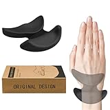 YAMJUG Ergonomic Wrist Rest for Mouse, Right-Handed Truly Mouse Wrist Support, Smooth-Glide, Comfortable Curved Design for Gaming, Office, Computer, Laptop - Black