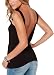 Balleay Women's Summer Black Vest Sexy Backless Tank Top Casual Blouse T shirts