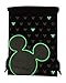 Emerald Disney Mickey Mouse Glow in The Dark Drawstring Backpack Plus Autograph Book with Purse - Set of 3 Silver (STAR HEAD AUTOGRAPH)