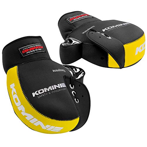 コミネ(KOMINE) バイク用 ネオプレーンハンドルウォーマー/ハンドルカバー ブラック/イエロー フリー AK-021 345