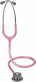 Estetoscópio Profissional Spirit Pro-Lite Adulto - Cabeça Dupla, Hastes em Metal, Leve, Nano Silicone - Rosa Perolizado