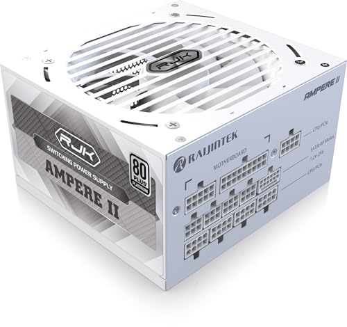 RAIJINTEK AMPERE II 1200W �d�����j�b�g 80PLUS Platinum�F�� ATX 3.1 �t�����W�����[ PCIe 5.1 12V-2×6 �Ή� 140mm�Z���s�� 10�N�ۏ� �z���C�g