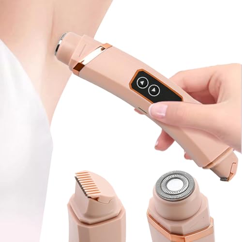 Jlobnyiun Depiladora Eléctrica Mujer | Depiladora Bikini Doble Cabeza Impermeable,Depiladora Cara Cuerpo Viaje Áreas Sensibles Axilas Piernas
