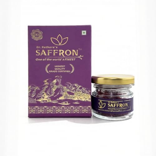 Image of Dr.Rathore's Saffron | Original Purest Kashmiri Kesar |Govt.Certified, Grade-1 Quality | Tested by Globally recognised ISO 3632 Standards | Tremendous Health benefits 4 gram