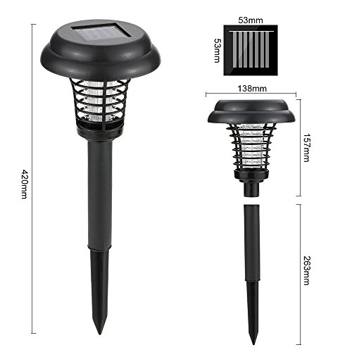 Festnight 2 Modos de Energia Solar Bug Light Sensor Elétrica Mosquito praga traça repelente assassin