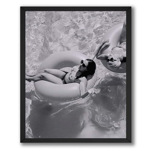 ALPINE INK CO. Vintage Pool Photography Glossy Poster - Black