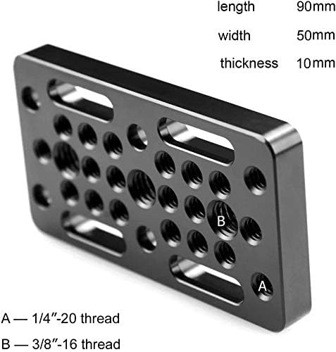 SMALLRIG Cheese Plate with 1/4 and 3/8 Threads for DSLR Camera Rig - 1598
