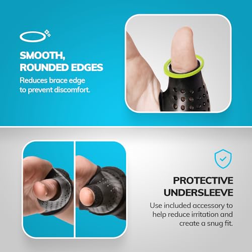 BraceAbility Hard Plastic Thumb Splint | Arthritis Treatment Brace to Immobilize & Stabilize CMC, Basal and MCP Joints for Trigger Thumb, Tendonitis Pain, Sprains (Medium - Left Hand)