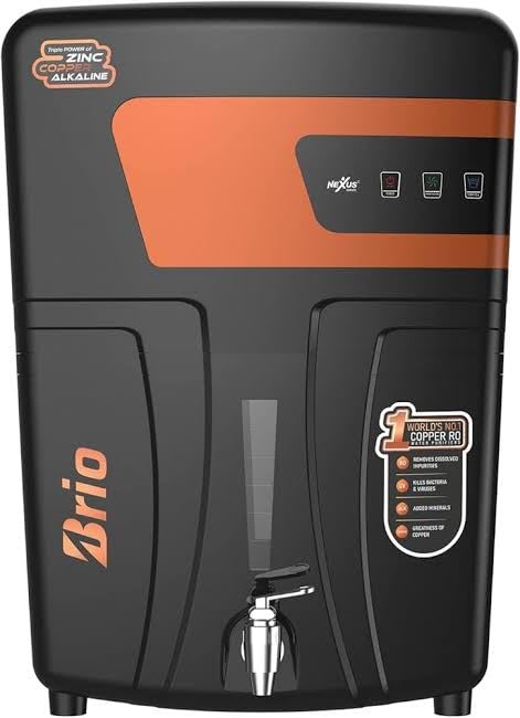 Image of Nexus Brio RO Water Purifier, 12L, UV+UF+Copper+TDS Control, Black