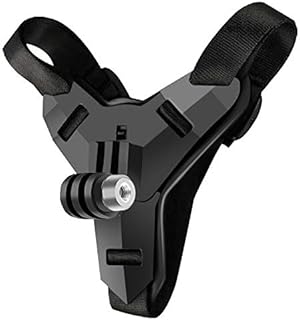 Helmet Mount, Helmet Chin Mount, Chin Mount, Helmet Chin Holder, Front Helmet Mount, Motorcycle Helmet Front Chin Strap Fixing Bracket Full Face Helmet Chin Mount for Fixing Action Camera
