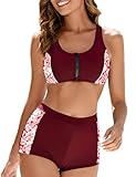JadeRich Conjunto de bikini deportivo de dos piezas para mujer, M