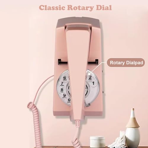 Téléphone à l'ancienne mode rose avec finitions haut de gamme - 3