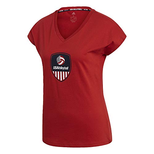 T-shirt adidas USA Volleyball femme respirant à manches courtes