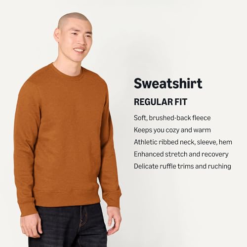 Image of Amazon Essentials Men's Crewneck Fleece Sweatshirt with Ribbing (Available in Big & Tall)