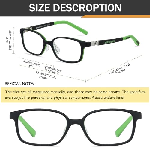 Image of Kids Blue Light Blocking Glasses Boys Girls 360 Hinges Spin Silicone Frame CR39 Lens Computer Gaming Eyewear