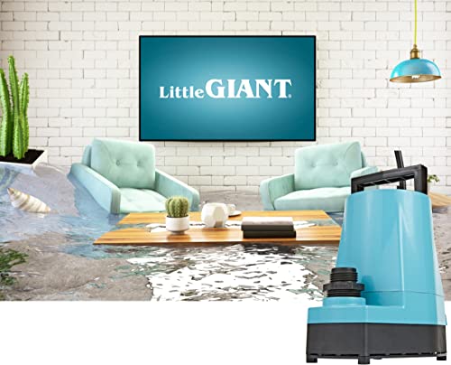 Image of Little Giant 5-MSP 115-Volt, 1 /6 HP, 1200 GPH Aluminum Manual Utility Pump, 10-Ft. Cord, Blue, 505000