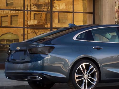 Rvinyl Tail Light Tint Covers Compatible with Chevrolet Malibu 2019-2023 - Blackout Smoke