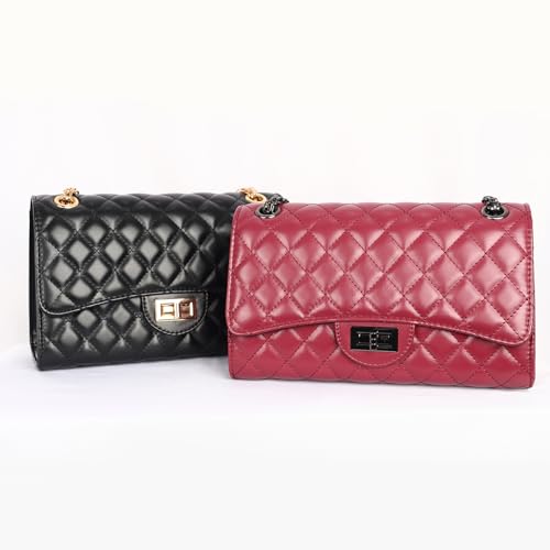 Quilted shoulder purse for women PU crossbody bag 6