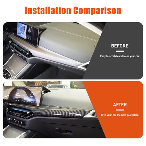 Car Dashboard Panel Trim Strips Cover Compatible with BMW 3 4 Series i4 M3 M4 M2 G20 G22 G26 G80 G82 G87 2025 2026,Center Console Dashboard Cover Trim Accessories (ABS Carbon) by Sekhyna - Used condition - Image 2