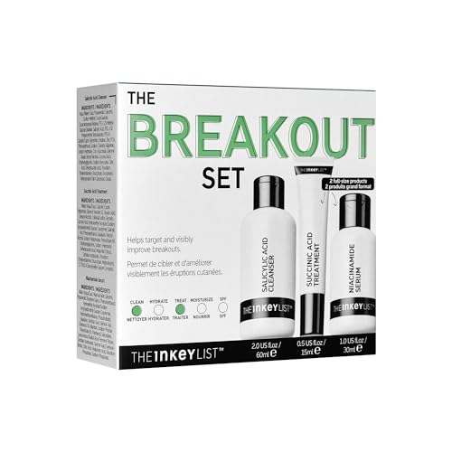 The INKEY List Breakout Set, Salicylic Acid Cleanser, Niacinamide...
