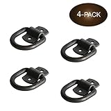 DC Cargo Mall Four 1/2' D-Ring Bolting Tie-Down Anchors, Heavy Duty 1/2' Steel | for Trucks and...