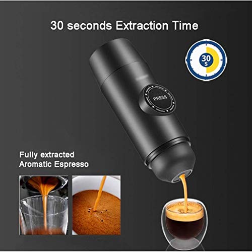 Viinice Café Máquina de café Máquina de café Espresso Cápsulas y compatibles Cafetera de Viaje operado manualmente… - Imagen 5